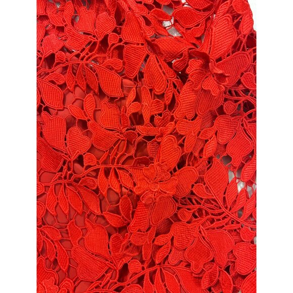 Trina Turk Red Rowan Crochet Lace Dress size 4 - Picture 4 of 5